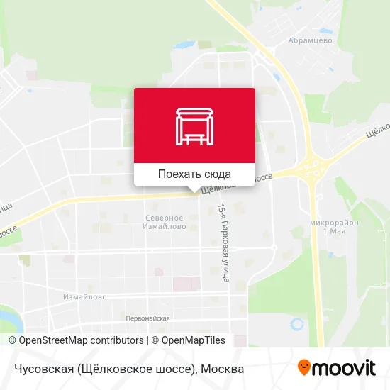 Карта Чусовская (Щёлковское шоссе)