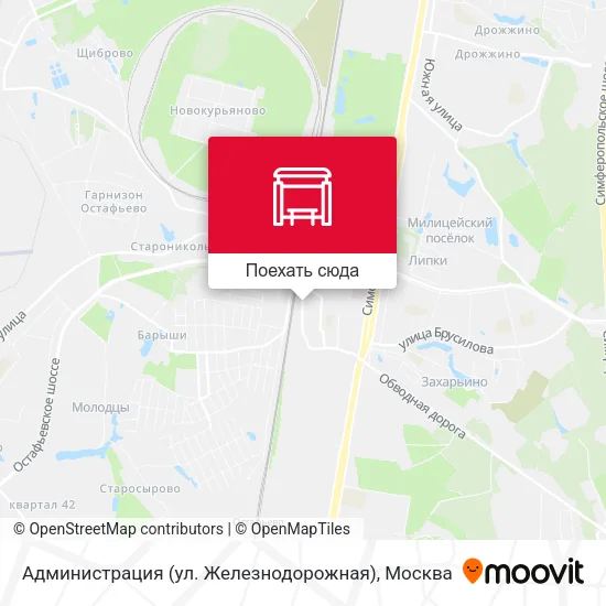 Карта Администрация (ул. Железнодорожная)