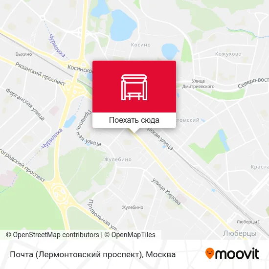 Карта Почта (Лермонтовский проспект)