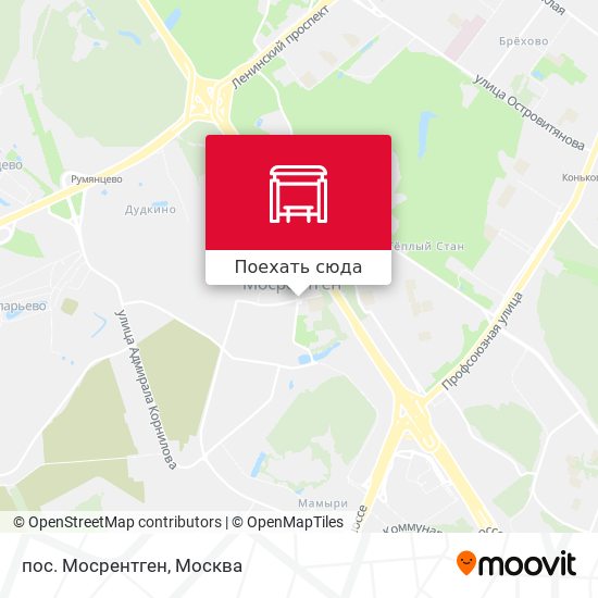 Карта пос. Мосрентген