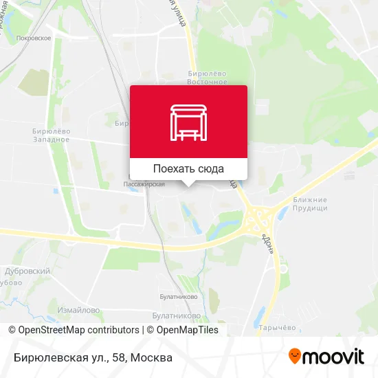 Карта Бирюлевская ул., 58