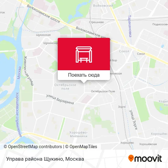 Карта Управа района Щукино