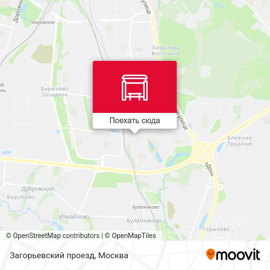 Карта Загорьевский проезд