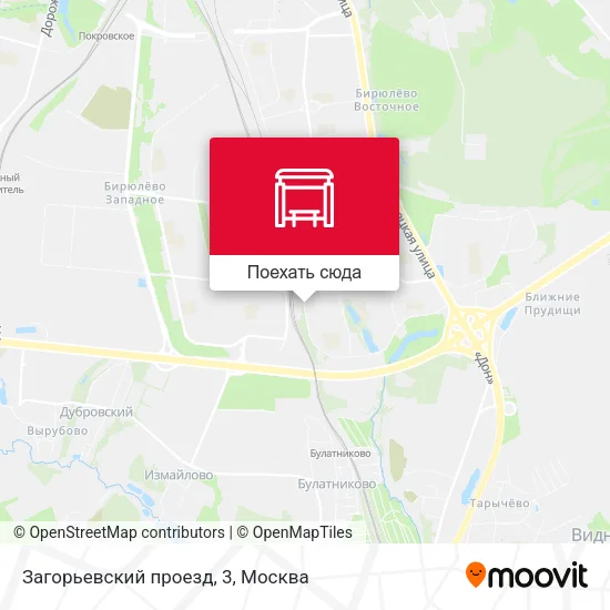 Карта Загорьевский проезд, 3