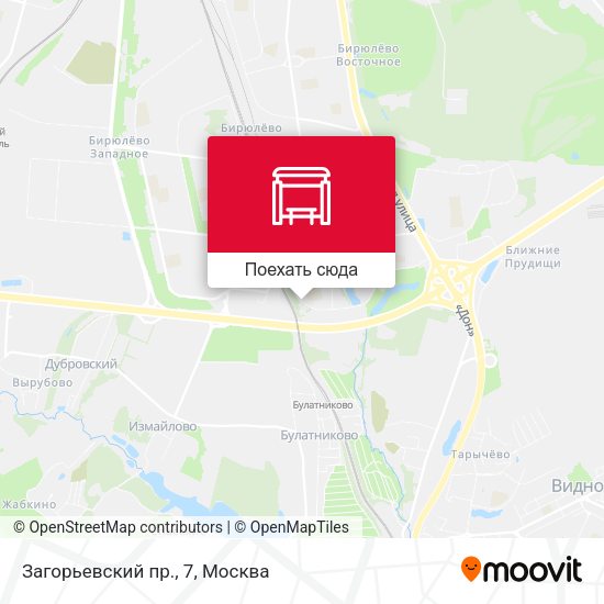 Карта Загорьевский пр., 7