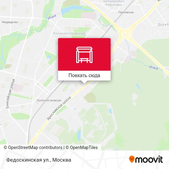 Карта Федоскинская ул.