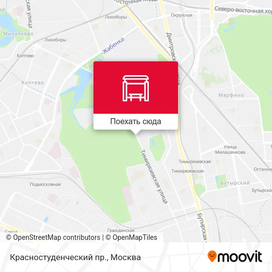 Карта Красностуденческий пр.