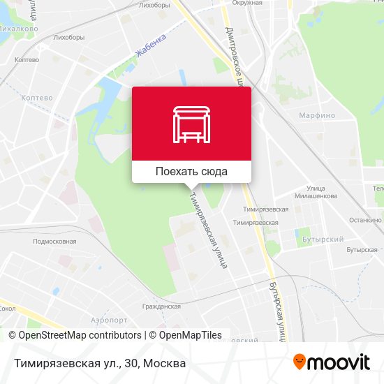Карта Тимирязевская ул., 30