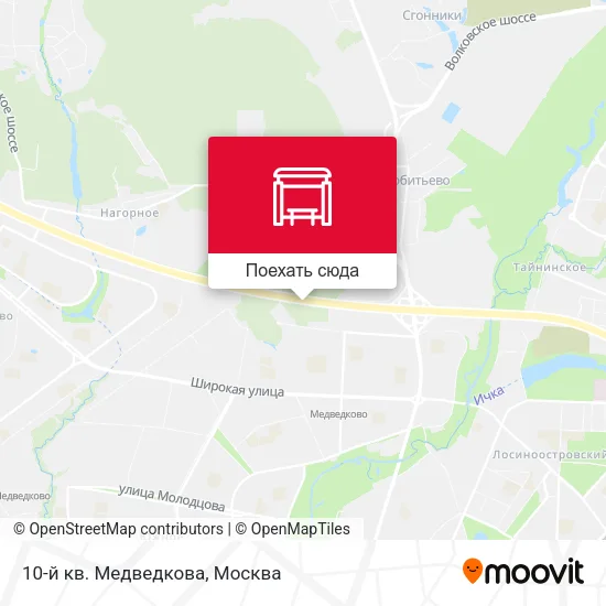 Карта 10-й кв. Медведкова