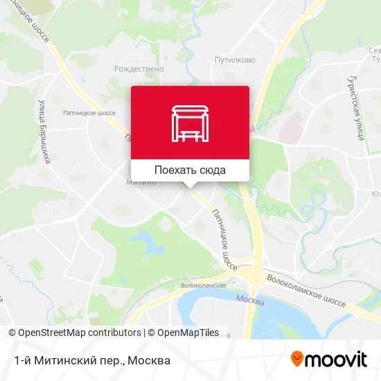 Карта 1-й Митинский пер.