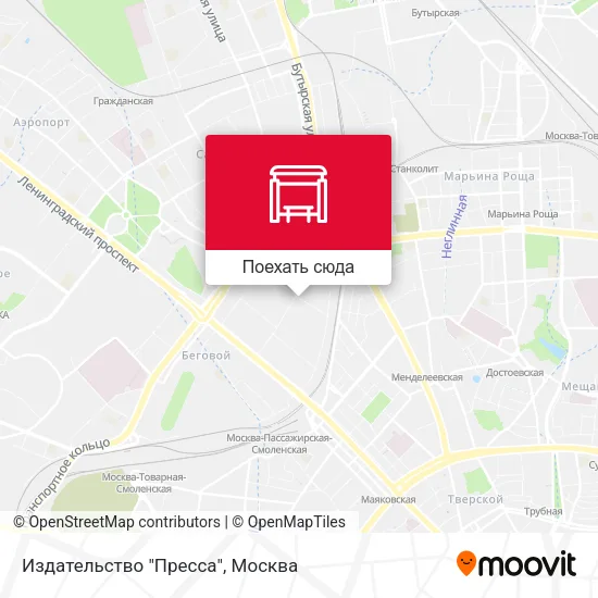 Карта Издательство "Пресса"