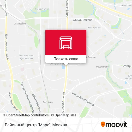 Карта Районный центр "Марс"
