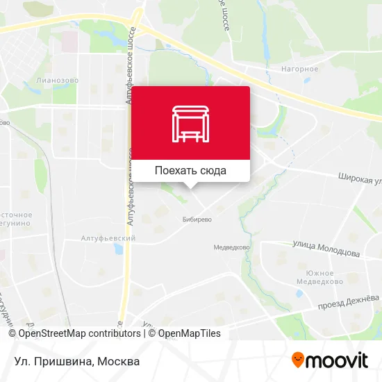 Карта Ул. Пришвина