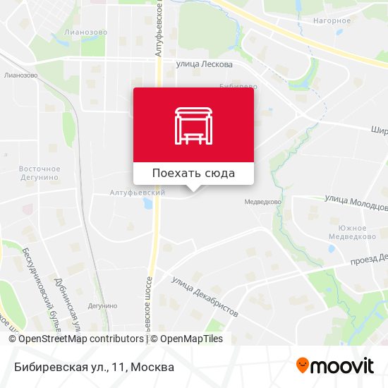 Карта Бибиревская ул., 11