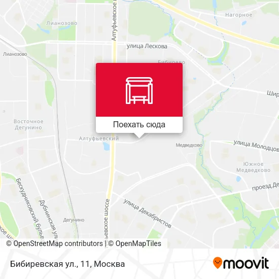 Карта Бибиревская ул., 11
