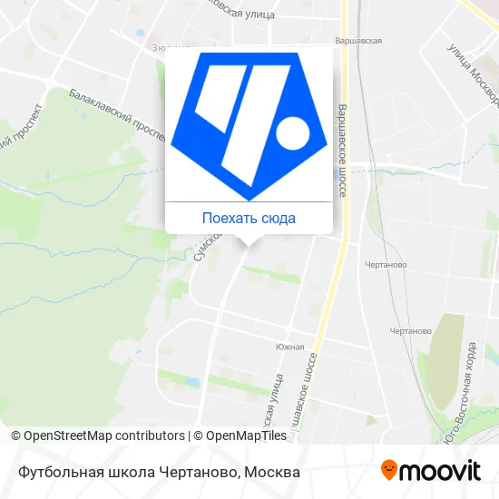 Карта Футбольная школа Чертаново