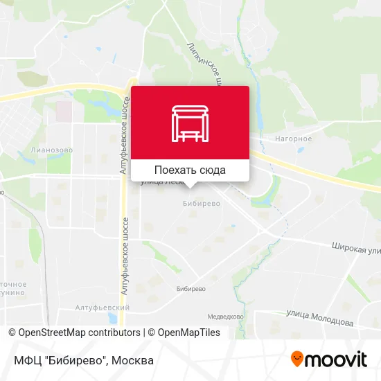 Карта МФЦ "Бибирево"