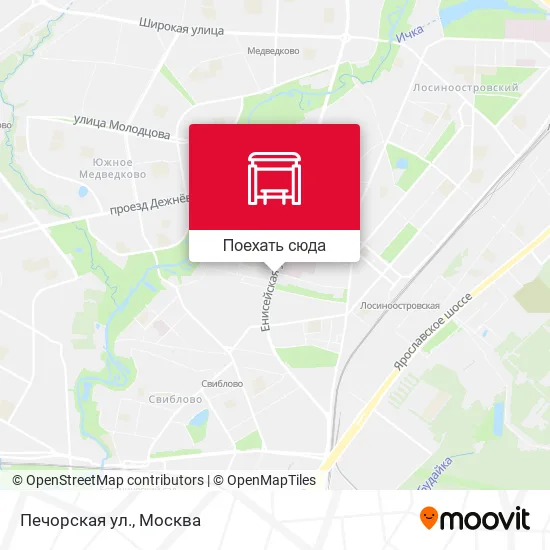 Карта Печорская ул.