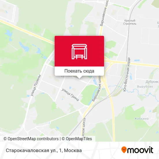 Карта Старокачаловская ул., 1