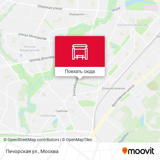 Карта Печорская ул.