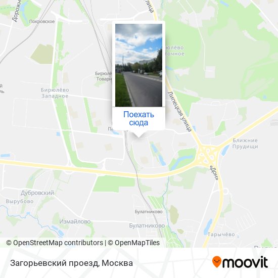 Карта Загорьевский проезд