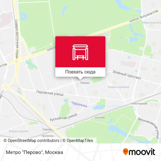 Карта Метро "Перово"