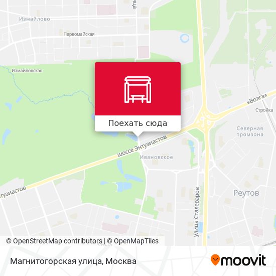 Карта Магнитогорская улица