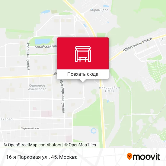 Карта 16-я Парковая ул., 45