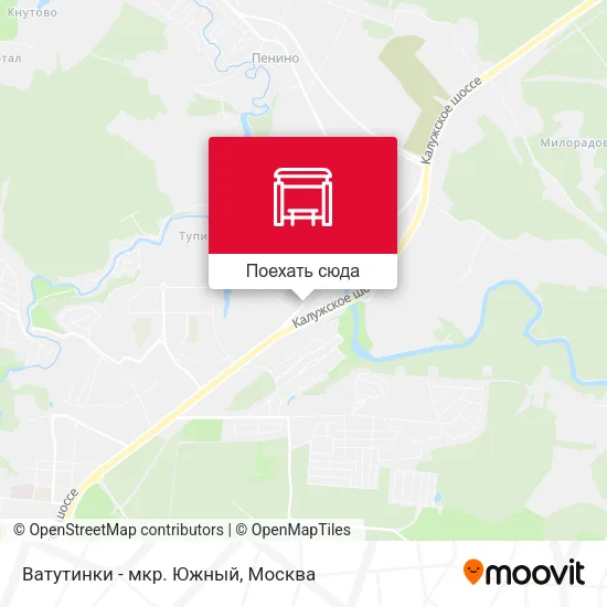 Карта Ватутинки - мкр. Южный