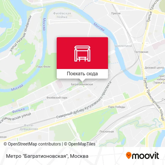 Карта Метро "Багратионовская"