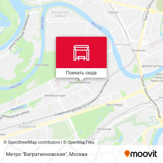 Карта Метро "Багратионовская"