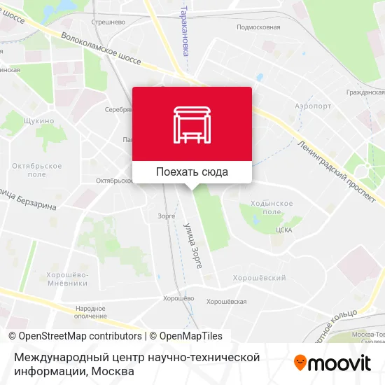Карта Международный центр научно-технической информации