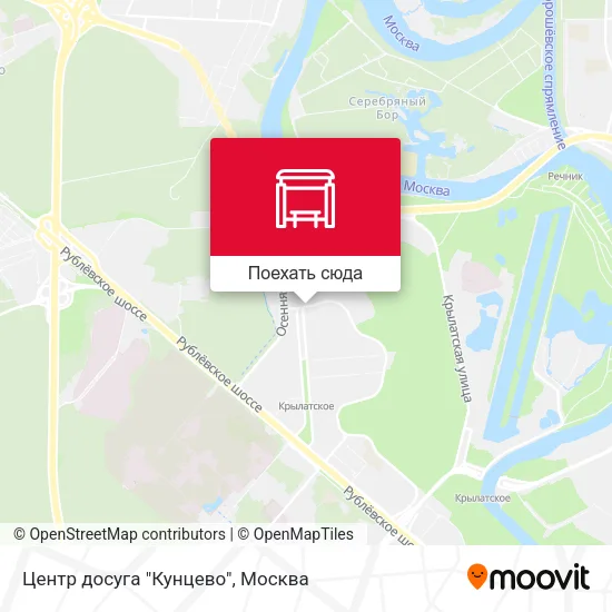 Карта Центр досуга "Кунцево"