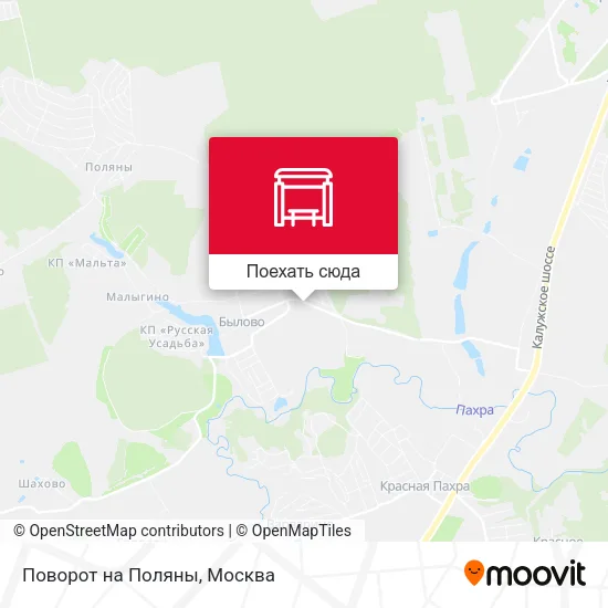 Карта Поворот на Поляны