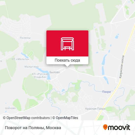Карта Поворот на Поляны