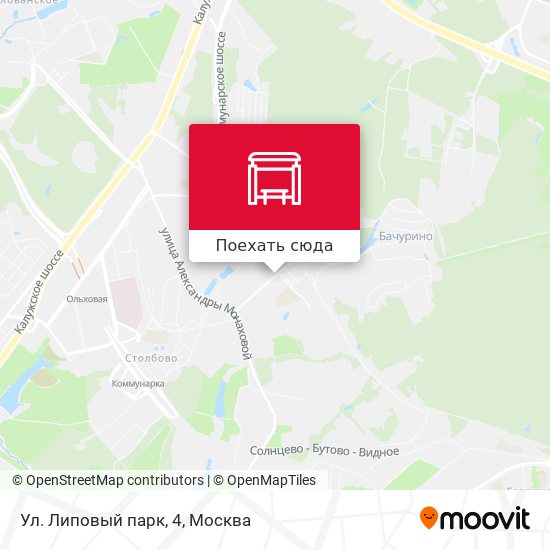 Карта Ул. Липовый парк, 4