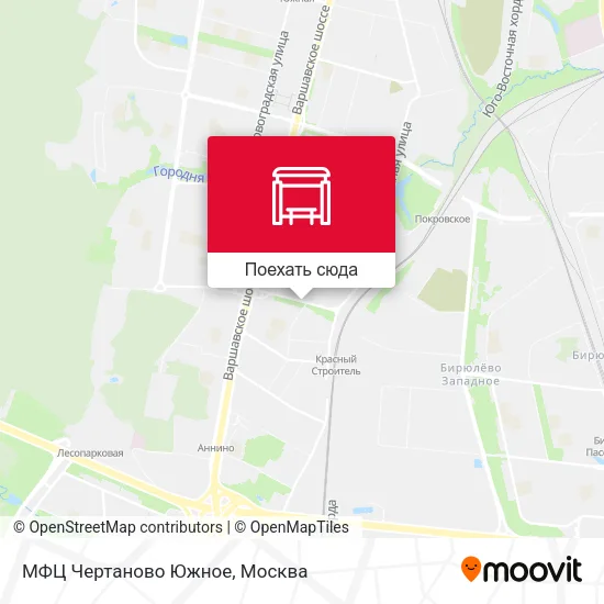 Карта МФЦ Чертаново Южное