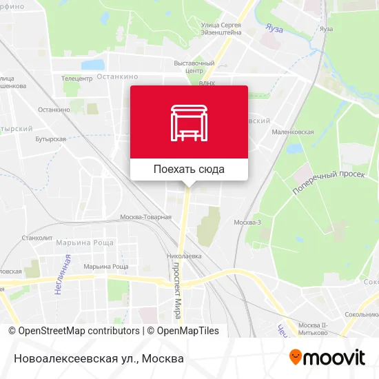 Карта Новоалексеевская ул.