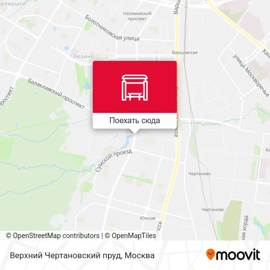 Карта Верхний Чертановский пруд