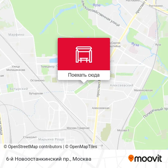 Карта 6-й Новоостанкинский пр.
