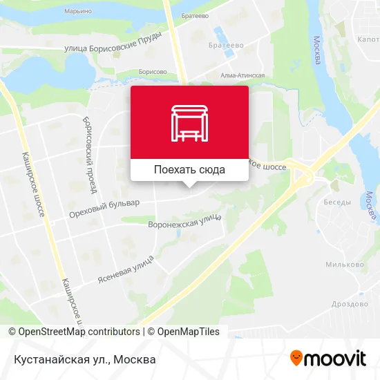 Карта Кустанайская ул.