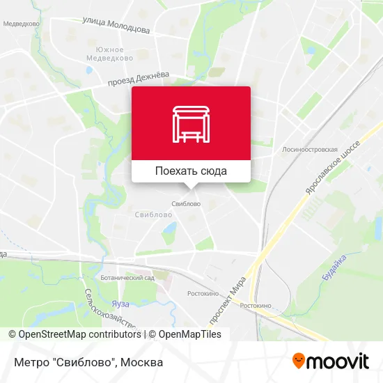 Карта Метро "Свиблово"