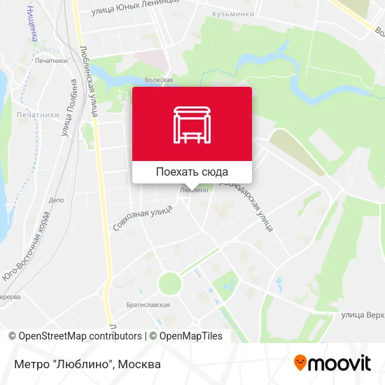 Карта Метро "Люблино"