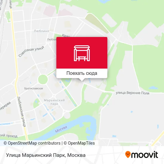 Карта Улица Марьинский Парк