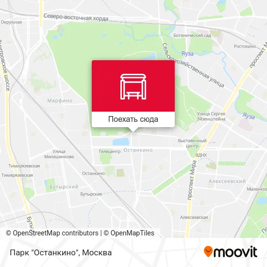 Карта Парк "Останкино"