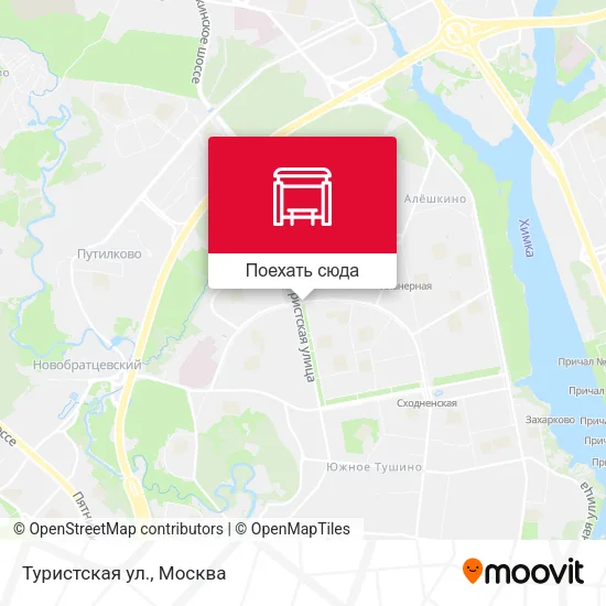 Карта Туристская ул.