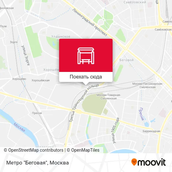 Карта Метро "Беговая"