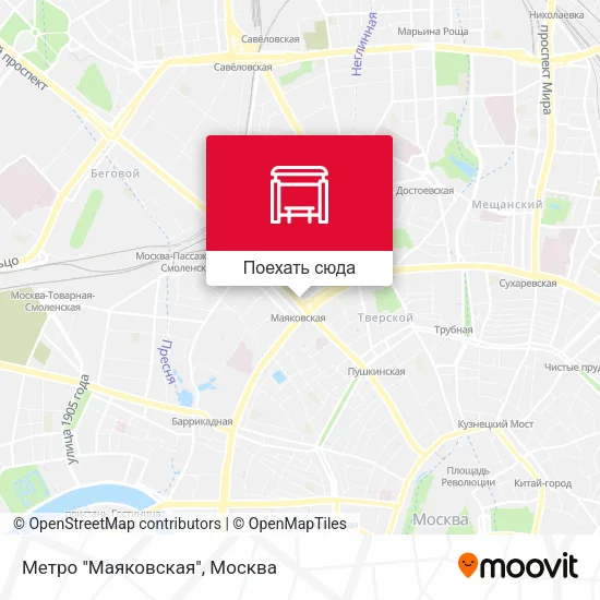 Карта Метро "Маяковская"