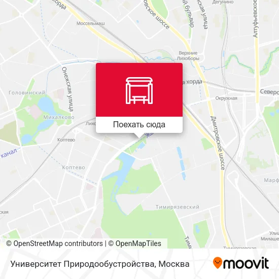 Карта Университет Природообустройства