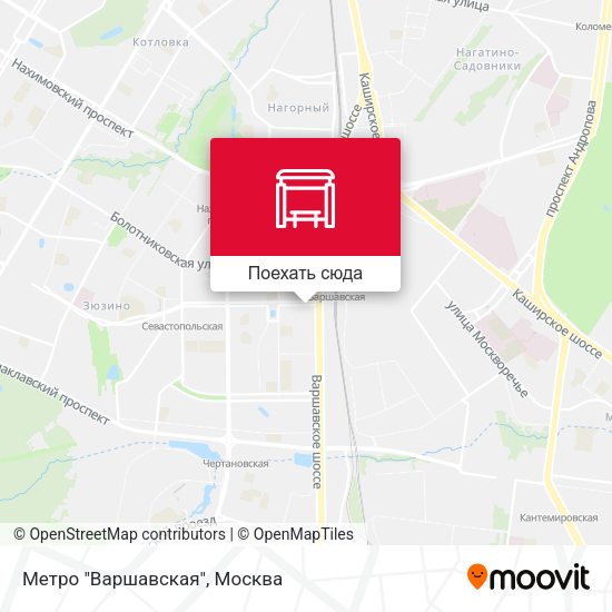 Карта Метро "Варшавская"